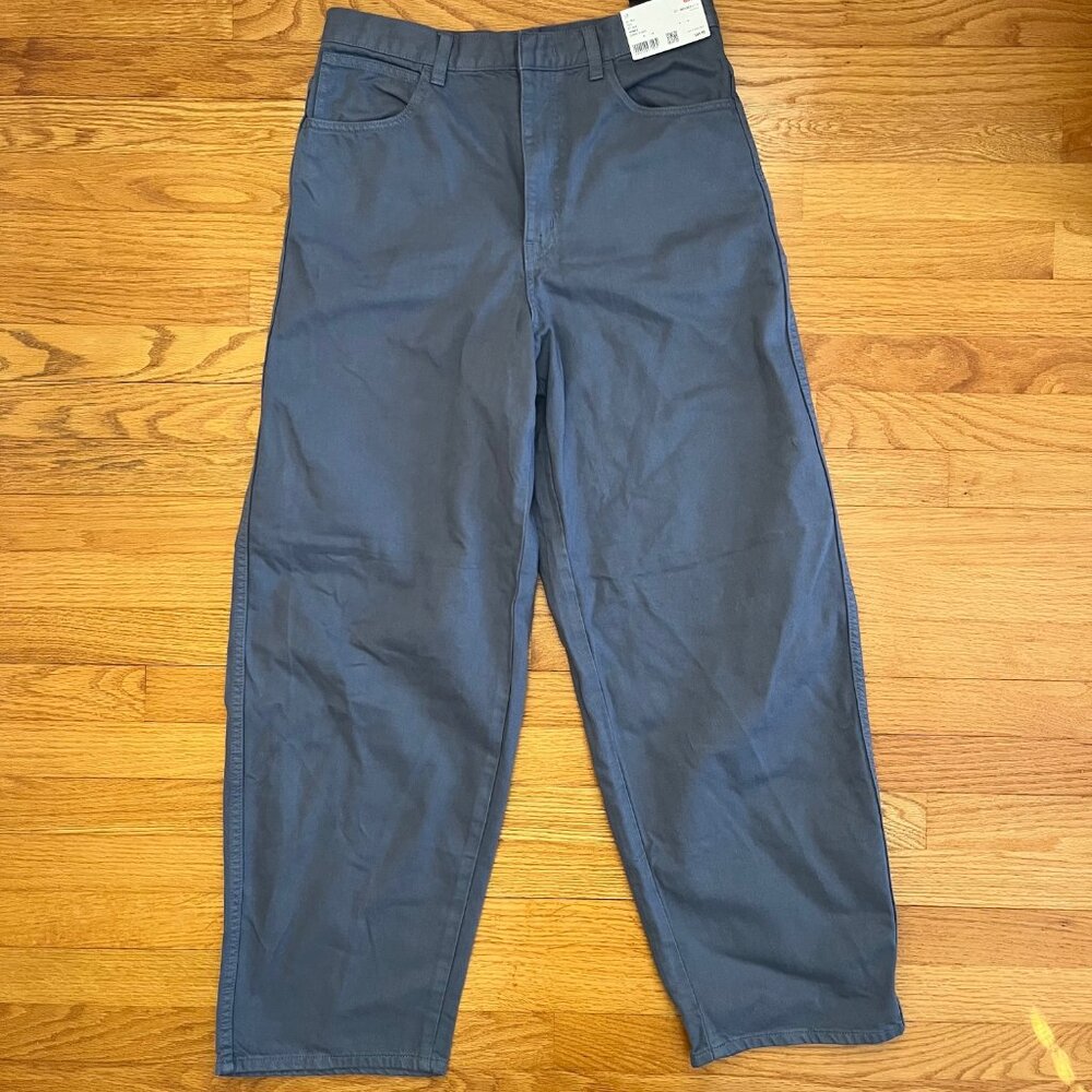 Uniqlo Barrel/Curve Pant, Size 27, Charcoal Gray/Blue